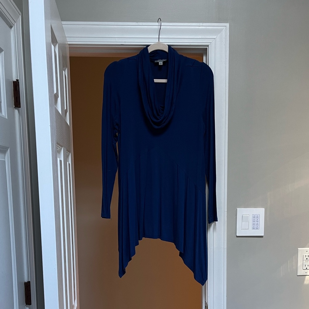 Joseph A Draped Tunic Top-Blue